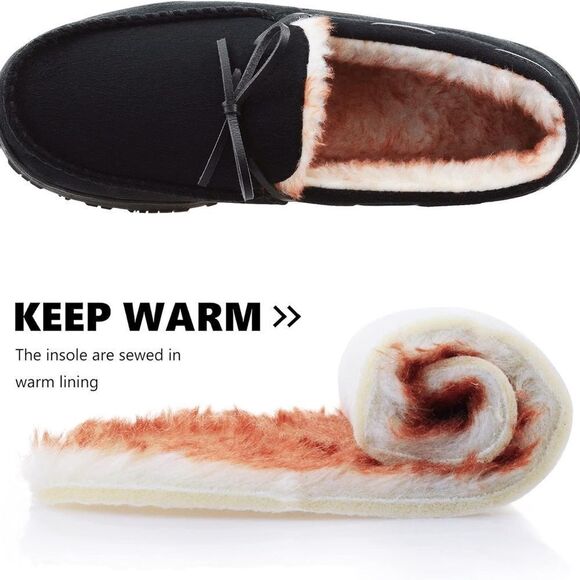 Men Slippers Shoes Moccasins Size 10 US - Picture 6 of 9